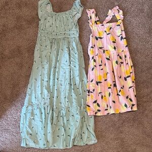 Carter's Green and Pink Kids Dresses